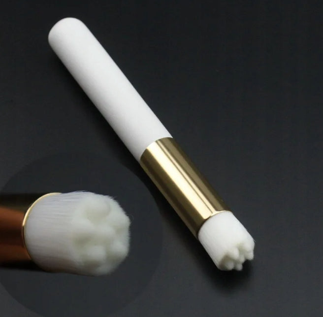 Perie compacta pentru curatarea genelor, Zola®, portabila, din plastic, 10 cm, alb/auriu Perie compacta pentru curatarea genelor, Zola®, portabila, din plastic, 10 cm, alb/auriu